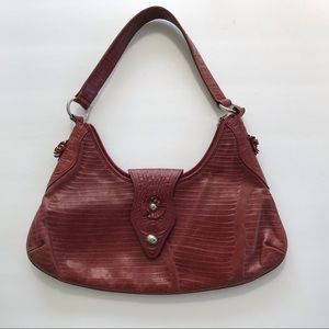 Vintage Braccialini Italian Leather Maroon Purse